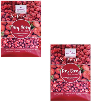 

Estrella X- Pro Very Berry Fruit Facial Kit (Pack of 2) 20 g(Set of 2)