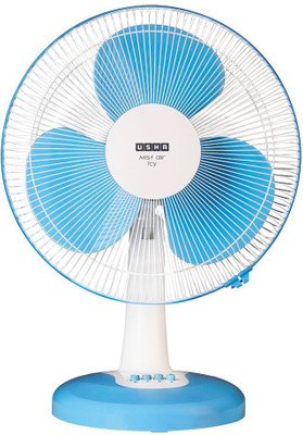 Usha Mist air icy 400 mm 3 Blade Table Fan(Blue, Pack of 1)