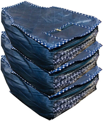 

Kuber Industries Designer Blue Rexine Quilted Blouse Cover Set of 3 Pcs (Waterproof) PARACHUTEB17(Blue)