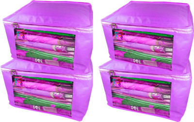 

Atorakushon new and modern stylish dresses covers Non Woven Saree wardrobe orgniser, cover / Wedding Gift, Regular Clothes Bag, Vanity pouch, Set Of 4 (purple) at big Non woven saree 4pcs purple(Purple)