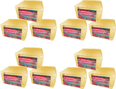 

Atorakushon new and modern stylish dresses covers Non Woven Saree wardrobe orgniser, cover / Wedding Gift, Regular Clothes Bag, Vanity pouch, Set Of 12 (creem) at big Non woven saree 12pcs Creem(creem)