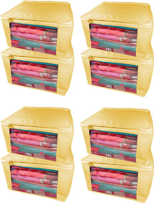 

Atorakushon new and modern stylish dresses covers Non Woven Saree wardrobe orgniser, cover / Wedding Gift, Regular Clothes Bag, Vanity pouch, Set Of 8 (creem) at big Non woven saree 8pcs Creem(creem)