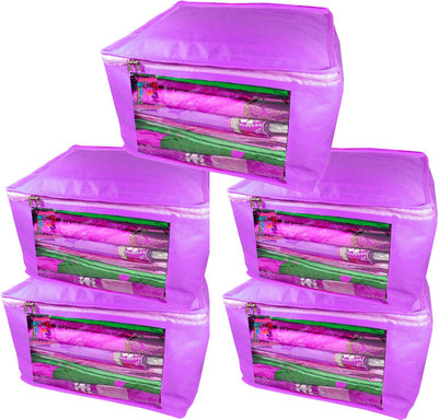 

Atorakushon new and modern stylish dresses covers Non Woven Saree wardrobe orgniser, cover / Wedding Gift, Regular Clothes Bag, Vanity pouch, Set Of 5 (purple) at big Non woven saree 5pcs purple(Purple)