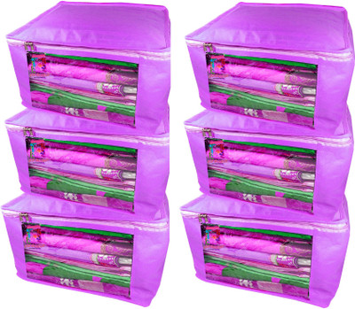 

Atorakushon new and modern stylish dresses covers Non Woven Saree wardrobe orgniser, cover / Wedding Gift, Regular Clothes Bag, Vanity pouch, Set Of 6 (purple) at big Non woven saree 6pcs purple(Purple)