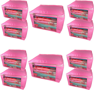 

Atorakushon new and modern stylish dresses covers Non Woven Saree wardrobe orgniser, cover / Wedding Gift, Regular Clothes Bag, Vanity pouch, Set Of 10 (Pink) at big Non woven saree 10pcs pink(Pink)