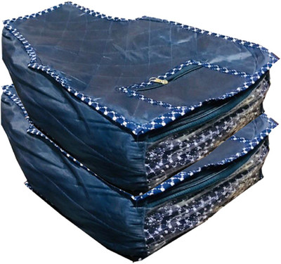 

Kuber Industries Designer Blue Rexine Quilted Blouse Cover Set of 2 Pcs (Waterproof) PARACHUTEB16(Blue)
