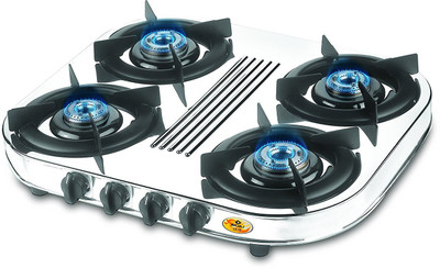 

Bajaj Stainless Steel Manual Gas Stove(4 Burners)