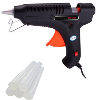 

OKASTA | 100 Watt | HIGH QUALITY |Leak Proof|With 5 STICK Heavy Hot Melt Glue Gun (Multi Color ) For Quick Repairs, Paper & Cloth High-Tech Professional Electronic Standard Temperature Corded Glue Gun(11 mm)