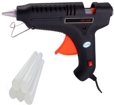 

OKASTA | 100 Watt | HIGH QUALITY |Leak Proof|With 4 STICK Heavy Hot Melt Glue Gun (Multi Color ) For Quick Repairs, Paper & Cloth High-Tech Professional Electronic Standard Temperature Corded Glue Gun(11 mm)
