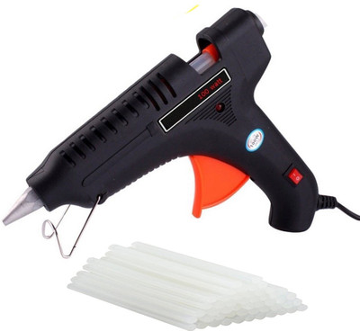 

OKASTA | 80 Watt | HIGH QUALITY |Leak Proof|With 10 STICK Heavy Hot Melt Glue Gun (Multi Color ) For Quick Repairs, Paper & Cloth High-Tech Professional Electronic Standard Temperature Corded Glue Gun(11 mm)