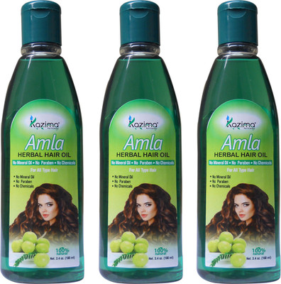 

KAZIMA Amla Herbal Hair Oil (Pack of 3) Ideal For Hair Fall Repair & Hair Fall control (100ML) Hair Oil(100 ml)