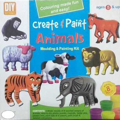 

AM Enterprises Animal Moulding and Painting Kit for kids(Multicolor)