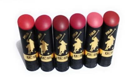 

ADS Polo Moisturize Matte lipstick Pack of 6(multicolor, 3.5 g)