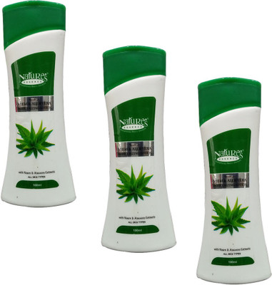 

Nature's Neem and Aloevera Moisturizing Lotion Pack of 3(100 ml)
