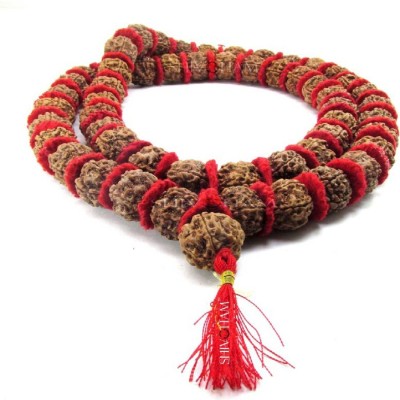 SHIVOHAM Five Mukhi Rudraksha Kantha Mala Wood Necklace