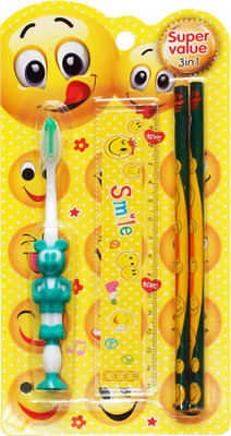 

Toys Factory Set Of 3 Kids Pencil,Scale ,Toothbrush Pencil(Multicolor)