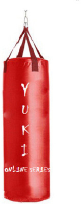 

YUKI Online Series 3.5 Feet Long, Synthetic Leather Material, Red Color, Unfilled with Hanging Straps Hanging Bag(Heavy, 42 kg)