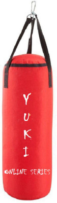

YUKI Regular 3.5 Feet Long, PU Material, White and Black Color, Unfilled with Hanging Chain Hanging Bag(Heavy, 42 kg)