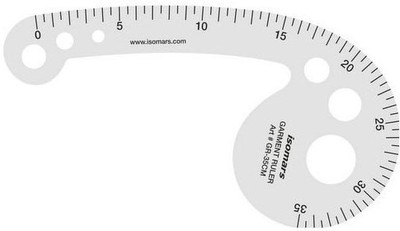 

Isomars Garment Ruler - 35 cm Quilting Stencil(Pack of 1)