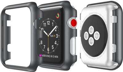 

Taslar Front and Back Screen Guard for Protective Bumper Case Cover For Apple iWatch 38MM Series 2 / Series 3, Black