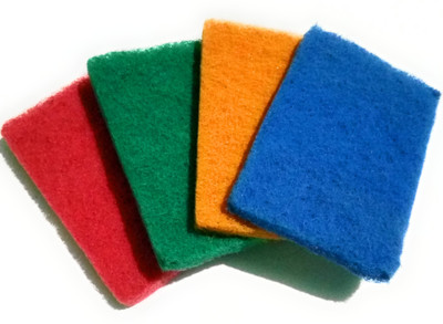 

dannu scrub pad for vessels cleaning good color as per stock ( set of 4),thick scrub pad polyster used good for cleaning veseels are use bathroom wash ,tub wash,basin wash Scrub Pad(Regular, Pack of 4)