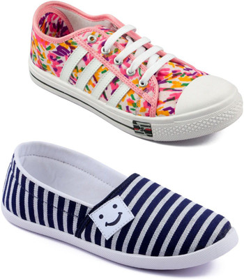 

Asian Women's Combo Pack of 2 casual shoes Sneakers For Women(Multicolor
