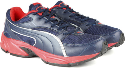 

Puma Atom Fashion III DP Running Shoes For Men(Blue, Peacoat-high risk red-sil