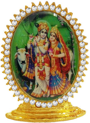 

Rich & Famous CraftIndia Frame Antique Flute Love Lord Radha Krishna Decorative Showpiece - 6.5 cm(Alloy, Multicolor)