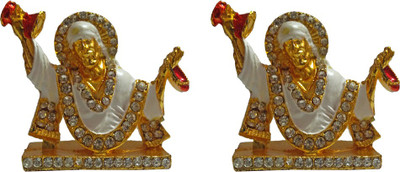 

VINTAN Combo Of 2 Religious God Shirdi sai baba Figurine/Lord Sai Nath idol Handicraft Statue-Home Room Office Temple Mandir Murti Car Dashboard Decor Gift item. Decorative Showpiece - 3.81 cm(Gold Plated, Gold)