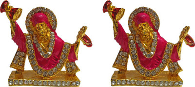 

VINTAN Combo Of 2 Religious God Shirdi sai baba Figurine/Lord Sai Nath idol Handicraft Statue-Home Room Office Temple Mandir Murti Car Dashboard Decor Gift item. Decorative Showpiece - 4 cm(Gold Plated, Gold)