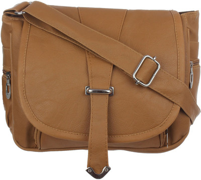 

Easy Dealss Women Casual Brown PU Sling Bag