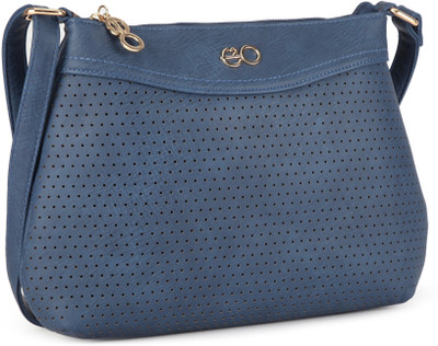 

E2O Fashion Women Casual Blue Leatherette Sling Bag