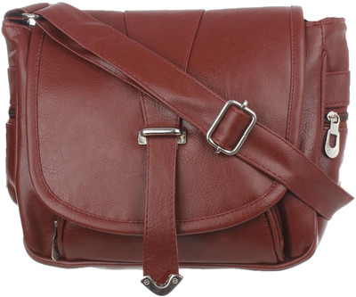 

Easy Dealss Women Casual Maroon PU Sling Bag
