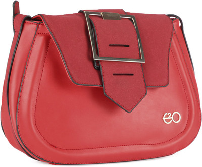 

E2O Women Casual Red PU Sling Bag