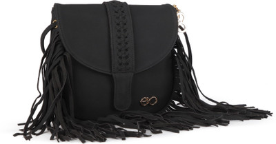

E2O Fashion Women Casual Black Leatherette Sling Bag