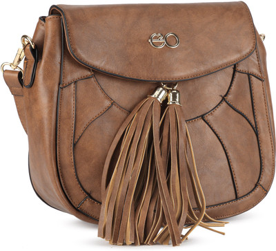 

E2O Fashion Women Casual Brown Leatherette Sling Bag