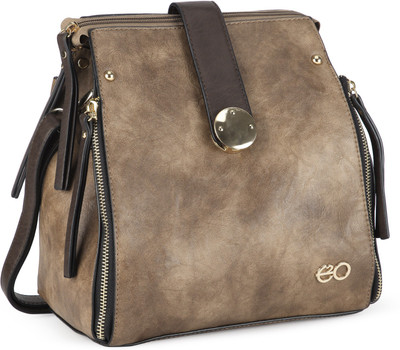 

E2O Fashion Women Casual Brown Leatherette Sling Bag