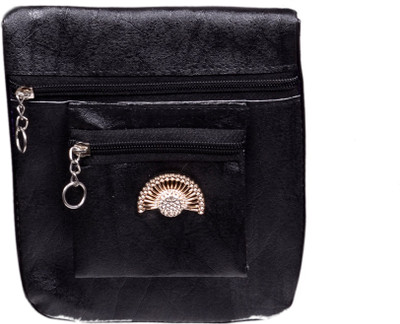 

Vivaan Girls Casual Black Rexine Sling Bag