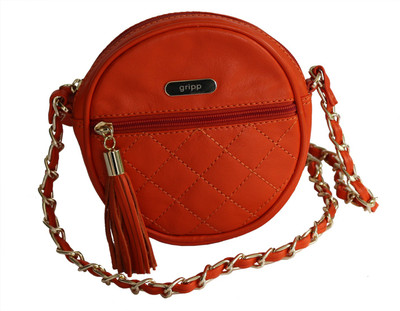 

Gripp Women Casual Orange Genuine Leather Sling Bag