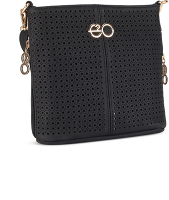 

E2O Fashion Women Casual Black Leatherette Sling Bag