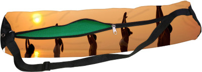 

Orgner Poly Canvas Printed yoga mat Covers. Design : Evening Yoga Graphic of men and women Yoga Mat Bag(Multicolor, Backpack)