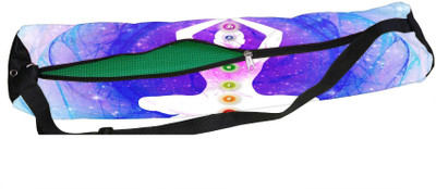 Orgner Poly Canvas Printed yoga mat Covers. Design : Limbed yogic path(Multicolor, Backpack)