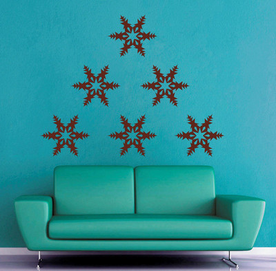 STICKER STUDIO 30 cm Wall Sticker (Star Motif2,Surface Covering Area - 180 x 150 cm) 6 Qty. Removable Sticker(Pack of 1)