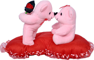 

Lavii kissing couple teddy bear - 20 cm(Pink)