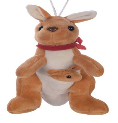 

M.A.PRODUCTS Kangaroo Mother with Baby Stuffed Soft Plush Toy Kids Birthday 20 cm - 8 cm (Multicolor) - 10 cm(Multicolor)