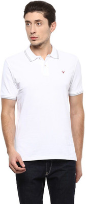 Allen Solly Solid Men Polo Neck White T-Shirt