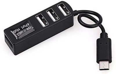 

BB4 Type-C To 4-Port USB 3.0 Hub USB 3.1 NEW USB Hub(Black)