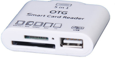 

VibeX ® USB2.0 Connection Kit SD MMC OTG Smart Memory Card Reader 5 in 1 OTG Smart Card Reader High Speed™-Type-028 Card Reader(Ocean White)