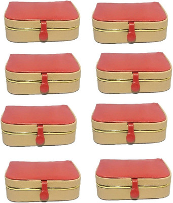 

Addyz Pack of 8 Pieces women men ring box Travel Storage case Jewellery Vanity Box(Rust)