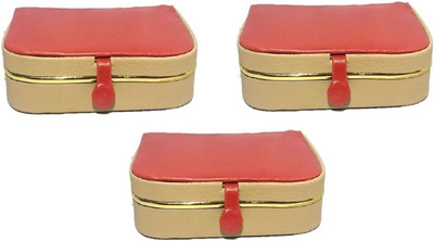 

Addyz Pack of 3 Pieces women men ring box Travel Storage case Jewellery Vanity Box(Rust)